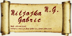 Miljojka Gabrić vizit kartica